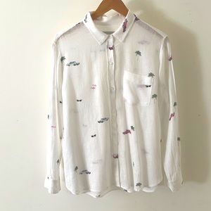 Rails white Zuma long sleeve blouse